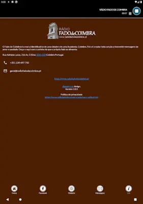 Rádio Fado de Coimbra android App screenshot 0